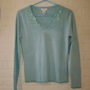 Worthington Women XS Sequin Beaded Sweater